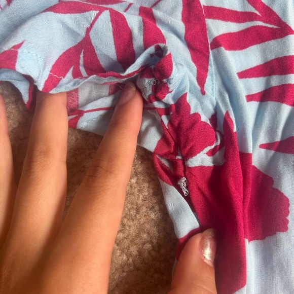 Abel The Label Anthropology Blue and Pink Flower Print Dress - Picture 6 of 6